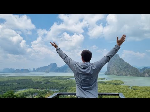 Видео: Обзорная точка Samet Nangshe, безлимитное кафе Chalong buffet, Мыс Промтеп