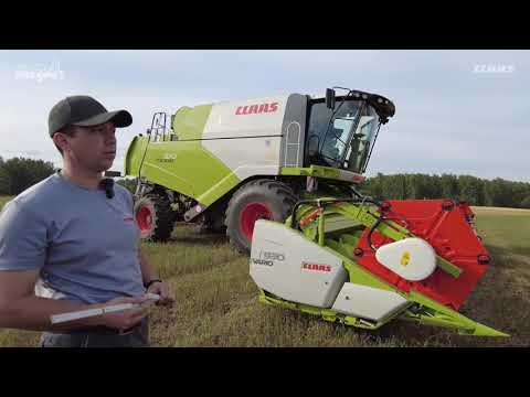 Видео: CLAAS TUCANO 570 (4WD) с жаткой VARIO 930. Иркутская область. Демо-тур