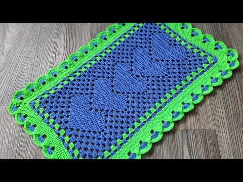 Видео: 1-часть!В любой интерьер/Коврик/крючком