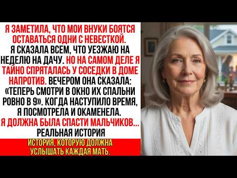 Видео: Я притворилась, что уехала, и узнала тайну невестки. На самом деле, она делала с моими внуками..