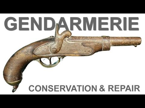 Видео: Ремонт и консервация старинного ударного пистолета бельгийской жандармерии