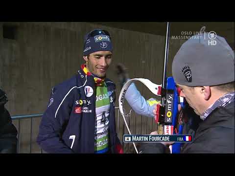 Видео: БИАТЛОН. КМ 2009-10. Хольменколлен (Норвегия). Мужчины. Масс-старт 15 км. (DasErste).21.03.2010.720p