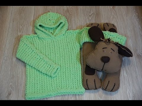 Видео: Как вязать худи для детей Alize puffy fine 2 ЧАСТЬ
