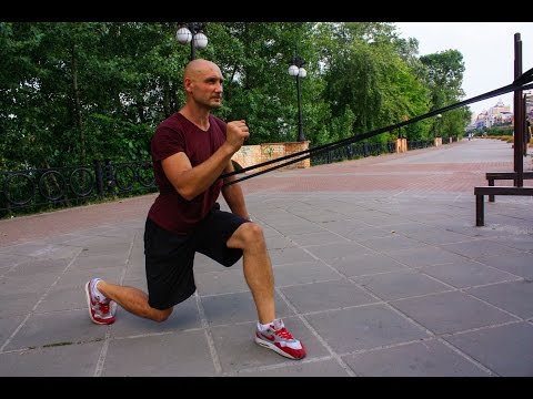 Видео: Резиновые петли тренировка ног. [Stas Solomka]