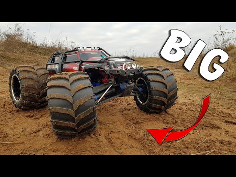 Видео: ГИГАНТСКИЕ колеса для Traxxas Summit ! ... Теперь рву карданы