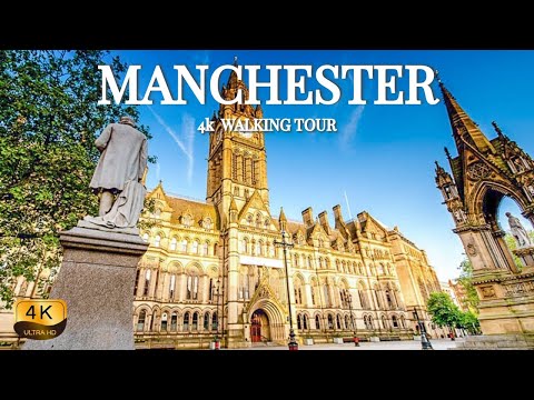 Видео: 【4K】Исследуйте центр Манчестера | Пеший тур в 4K | Главные достопримечательности и ориентиры