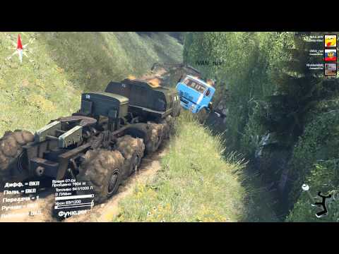 Видео: SpinTires - карта "ПЕРЕВАЛ" пройдено.
