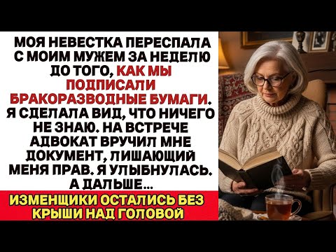 Видео: Моя невестка переспала с моим мужем за неделю до того, как мы подписали развод. Я сделала вид...