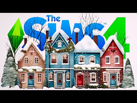 Видео: Как построить новогодние уютные таунхаусы в Симс 4? // The Sims 4 New Year Townhouses