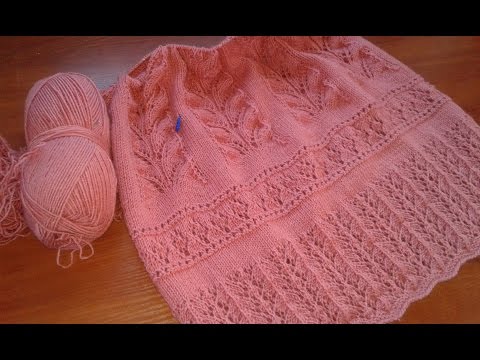 Видео: Ажурное платье спицами. Часть 7.