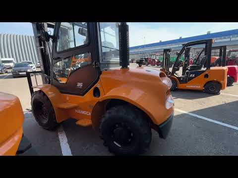 Видео: Обзор #14 OFFROAD вилочный погрузчик повышенной проходимости внедорожник HANGCHA CPCD35-XW33E-RT4