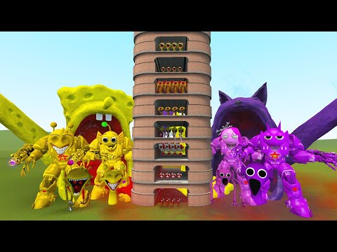 Видео: TALLGRASS LITTLE TO BIG ALL SPRUNKI SIMON VS ALL DURPLE SPRUNKI FAMILY ФАЗА 1 - 10 в Garry's Mod!