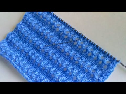 Видео: Как же это просто и эффектно - узор вяжется на одном дыхании! Наипростейший ажурный узор спицами😊