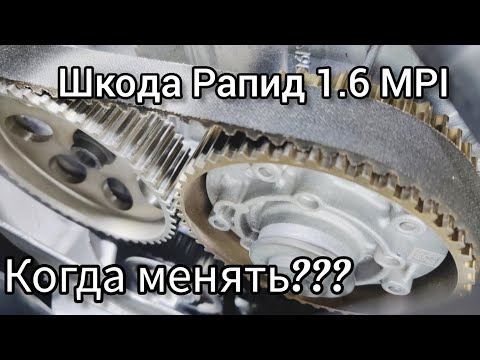 Видео: На каком пробеге менять ремень ГРМ ??? На Шкода Рапид 1.6 МPI.