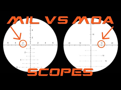 Видео: Сеточки MIL и MOA для прицелов