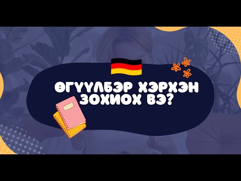 Видео: Хичээл 2 | Өгүүлбэр зохиох | Герман хэл А1|
