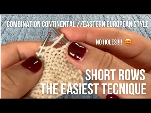Видео: Как вязать КОРОТКИЕ РЯДЫ без дырочек \\ Самый простой способ