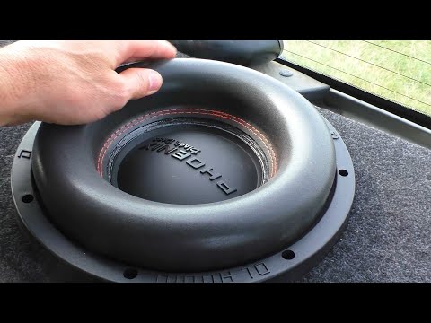Видео: DL Audio Gryphon Phoenix Black Bass 10 в коробе на трубе, от усилка 1.800 в 1 ом, басс+6, валимнавсе