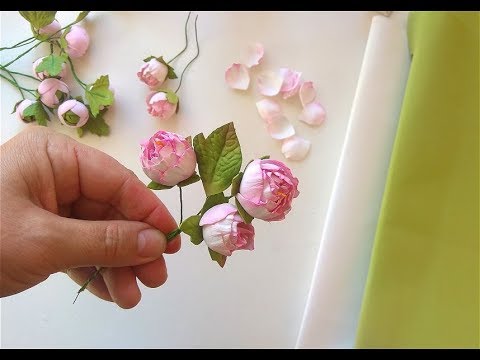 Видео: Цветы из фоамирана  Маленькие пионы из фоамирана DIY