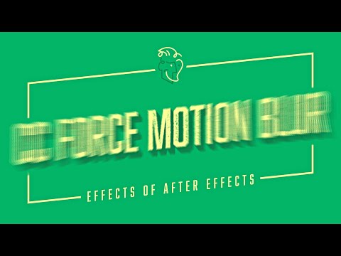 Видео: CC Force Motion Blur | Эффекты After Effects