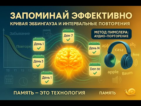 Видео: 100%-я Память? 6 повторений — и ты запомнишь навсегда. Метод Пимслера + кривая Эббингауза.