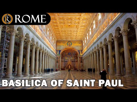 Видео: Виртуальный тур по Риму ➧ Базилика Святого Павла за стенами ➧ с субтитрами (4K/60fps)