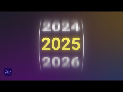 Видео: Анимация прокручиваемого текста года в After Effects