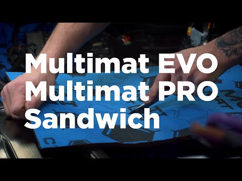 Видео: Новые многослойные материалы для шумоизоляции авто Multimat Evo | Multimat Pro | Sandwich