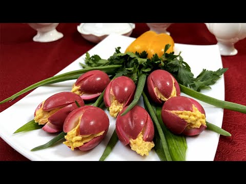 Видео: КРАСИВО и ВКУСНО💕 салат на ПРАЗДНИЧНЫЙ СТОЛ  ТЮЛЬПАНЫ🌷