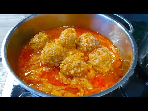 Видео: Тефтели с капустой!Пюре картофельное!