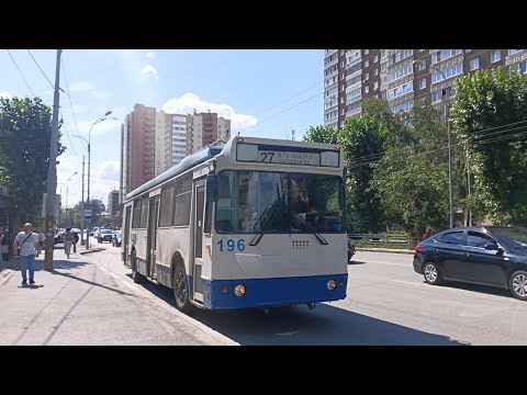 Видео: троллейбус ЗиУ-682Г-016.02 №196 маршрут 27