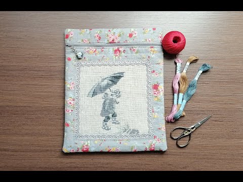Видео: Текстильный конверт - органайзер.