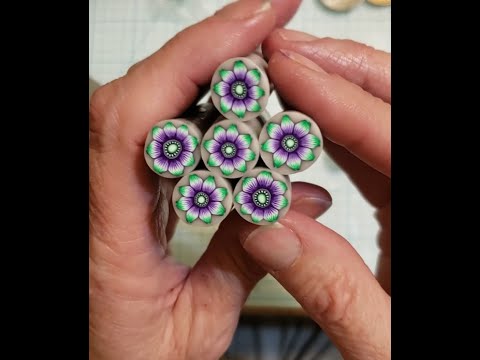 Видео: Полимерная глина, фиолетово-зеленая трость
