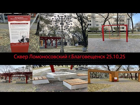 Видео: Сквер Ломоносовский г Благовещенск 25.10.25