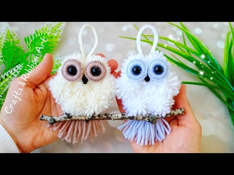 Видео: Совушки Милашки 💖🌟 Супер Простая Идея Быстро и Просто Сделать Сову из Пряжи - Вам Точно Понравится