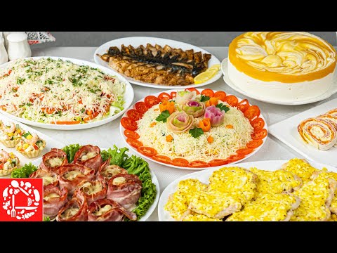 Видео: Самое Красивое Меню на 8 Марта! Праздничный стол из 8 блюд. Салаты, Закуски, Горячее и Торт!