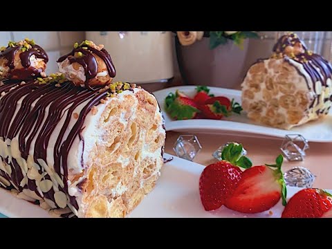 Видео: Вкуснейший рулет из заварного теста 😍😍👍