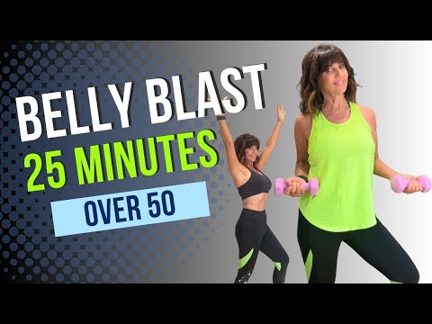 Видео: 🔥Сжигаем жир на животе с помощью гантелей | 25-минутная тренировка стоя для женщин старше 50 лет ...