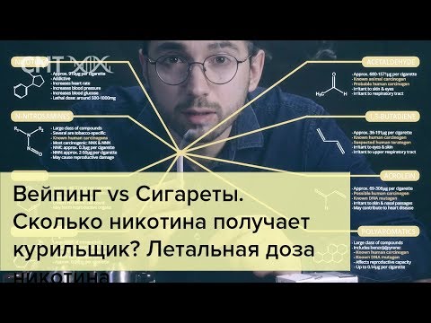 Видео: Вейпинг vs. Сигареты. Сколько никотина получает курильщик? Летальная доза никотина