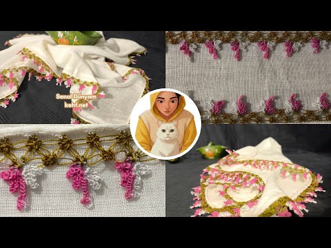Видео: Кружевной платок крючком с мотивом «Бабочка»