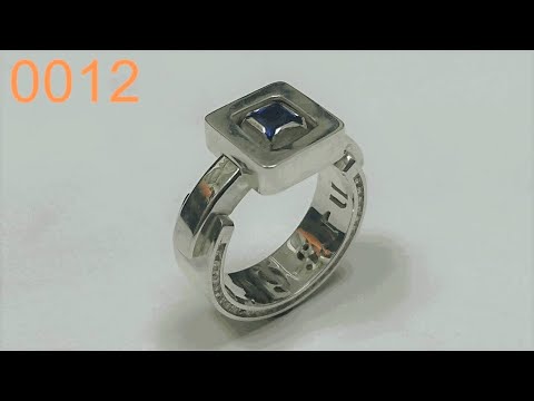 Видео: Ювелирка 0012 - Мужская печатка с квадратным камнем