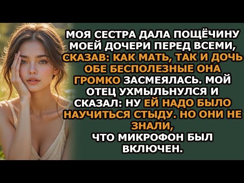 Видео: моя сестра дала пощёчину моей дочери перед всеми за то, что та была «слишком шумной»  мои родите