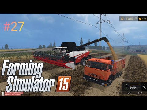 Видео: Farming simulator 15-один российский край-уборочная
