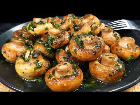 Видео: Шампиньоны с чесноком – вкуснее мяса! Лучший рецепт для сковороды