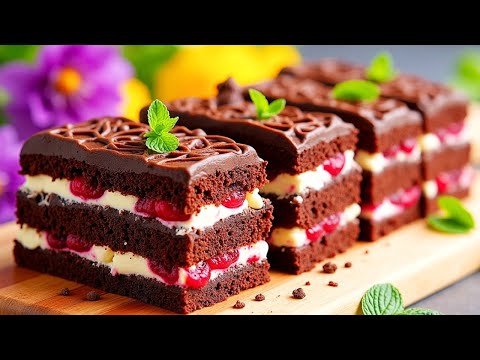 Видео: Самый вкусный вишневый пирог, который тает во рту. Невероятно вкусный торт.