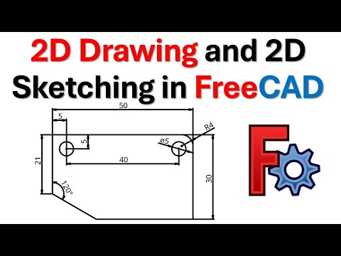 Видео: Основы 2D-черчения, 2D-чертежей и 2D-эскизов в FreeCAD