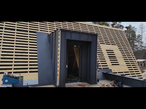 Видео: Фасад фальцем , парапеты и другое. Карелия.