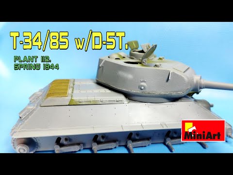 Видео: Шов на Башне  И Фототравленная Решетка. Модель Танка Т-34/85  от компании Miniart в масштабе 1/35