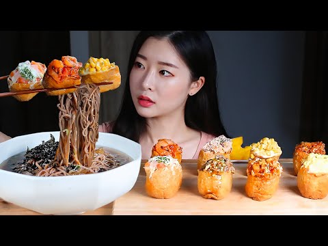 Видео: ASMR 8 видов тофу суши & Соба Холодная гречневая лапша! Огромные суши MUKBANG