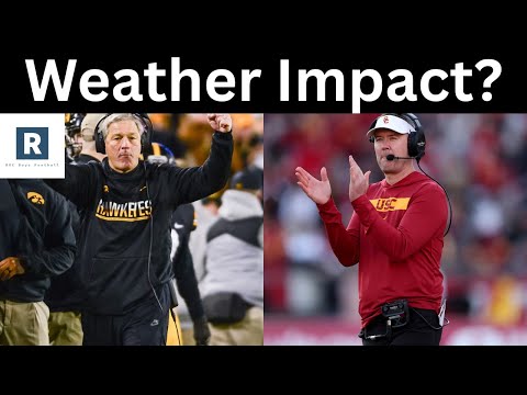 Видео: USC против Iowa EXTREME Погода? | Как это повлияет на игру?